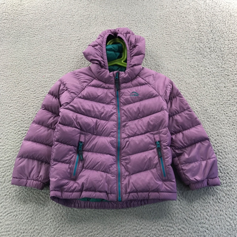 L.L. Bean Ultralight 650 Hooded Down Jacket 4T Purple Downtek Toddler Puffer